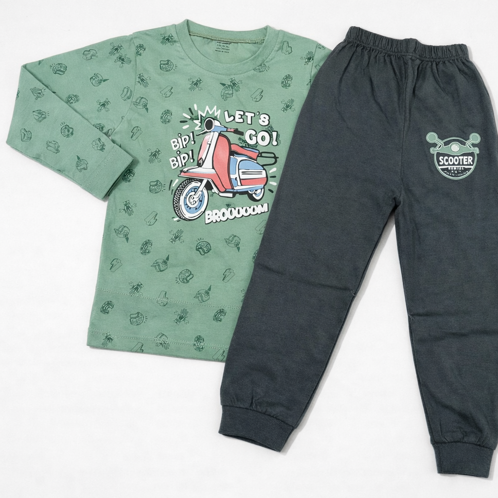 Cucumber Baby Ready For Scooter Ride with Track Suit - Cutypi