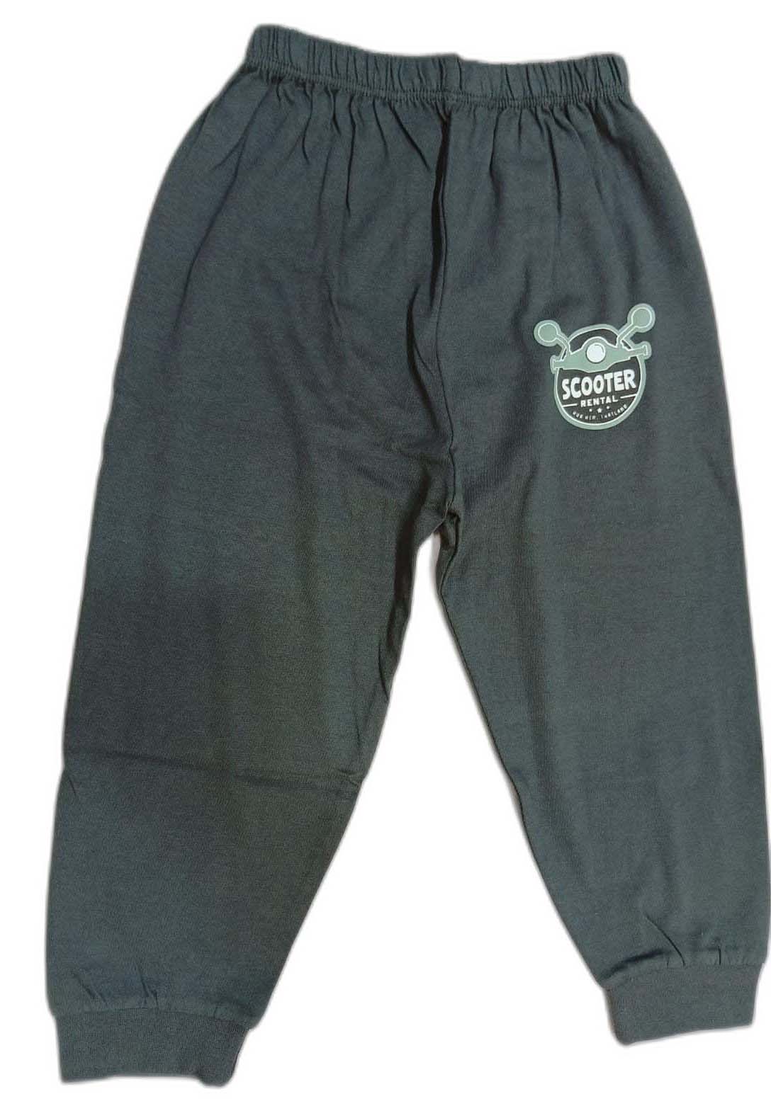 Boys Light Green Scooter Printed Cotton Clothing Set