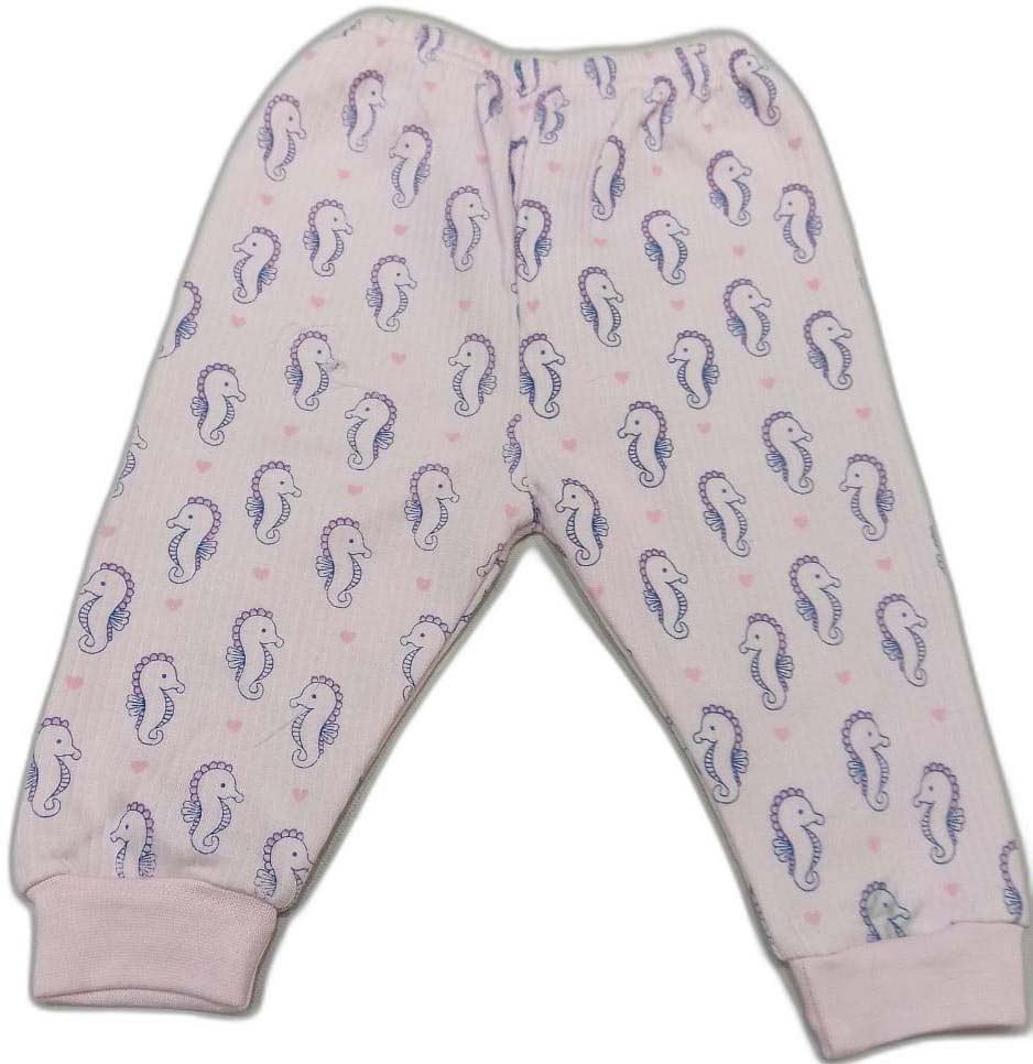 Front Open Full Sleeves Thermal Vest & Pant Set for - Light Pink