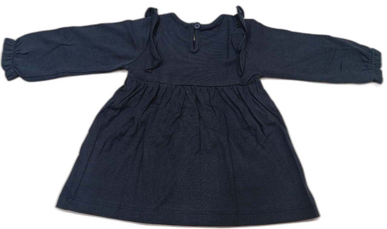 Zero Full Sleeves Frock - Blue
