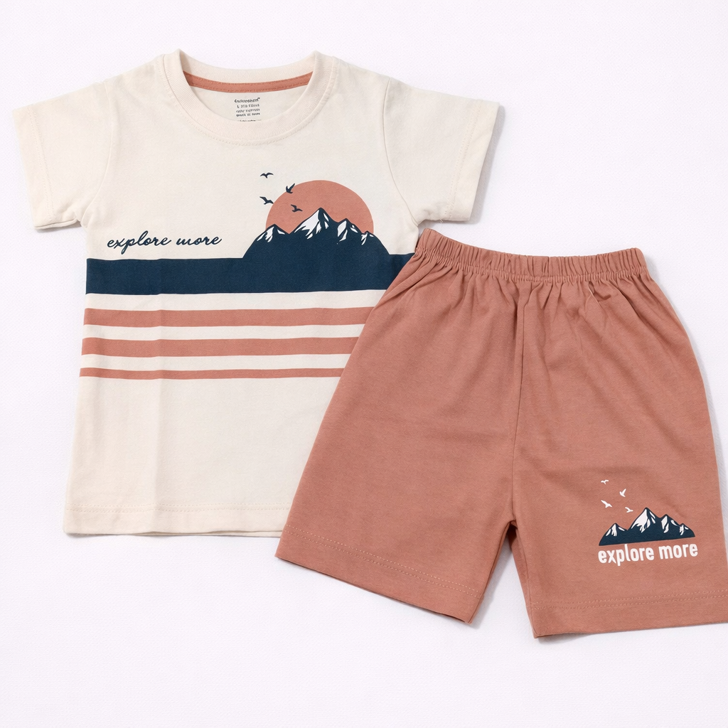 Cucumber Skateboard Legend Kids Summer Set – Graphic Tee & Shorts - Cutypi