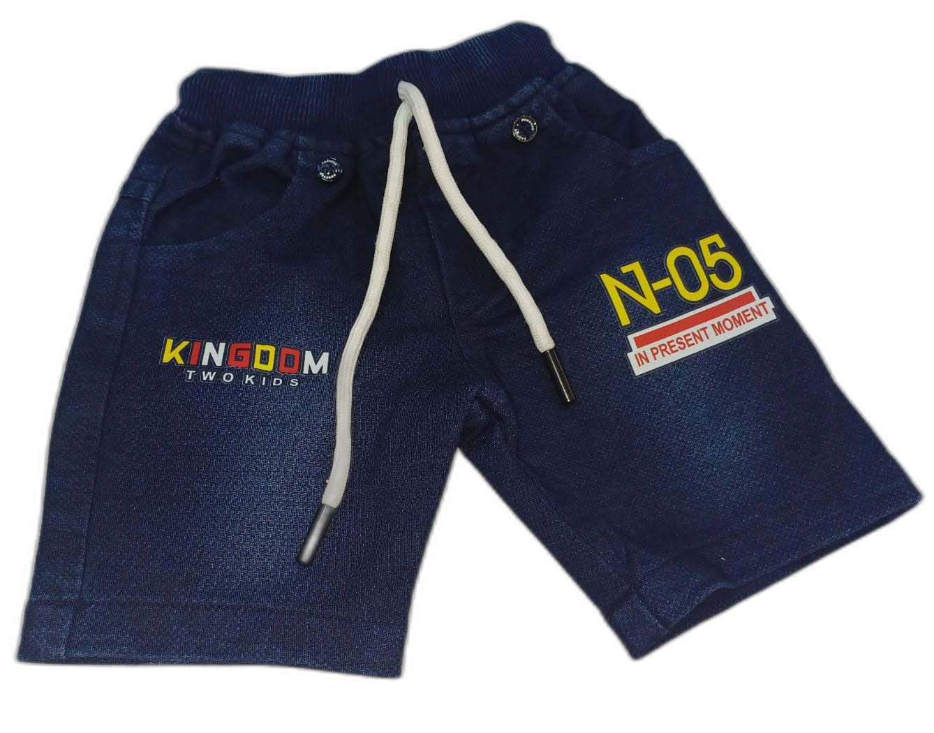 Kids T-Shirt with Suspender-Style Denim Shorts
