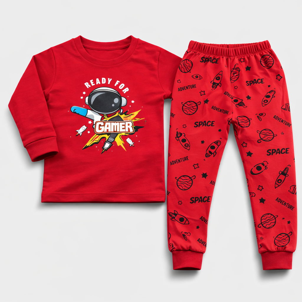 Cucumber Ready for Gamer Kids Space Adventure Track Suit Set - Cutypi