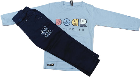 Boys Full sleeves T-Shirt with Denim Jeans