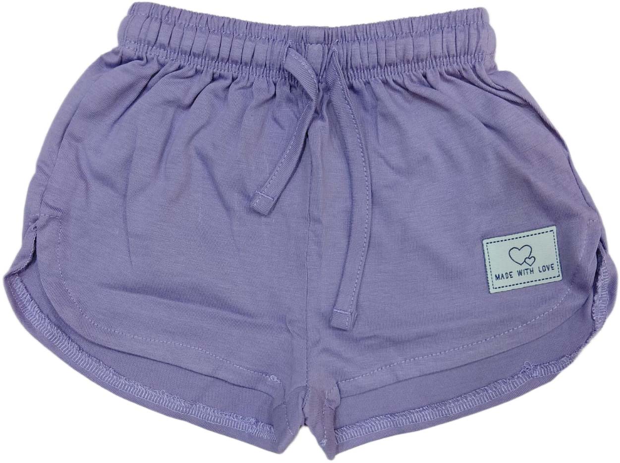 Cucumber Baby Girl Printed Half Sleeves Top with Short - Purple