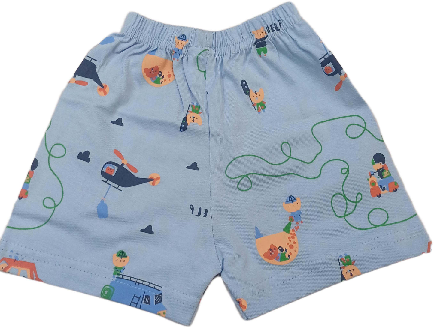 Baby Girl Printed Half Sleeves Top with Short