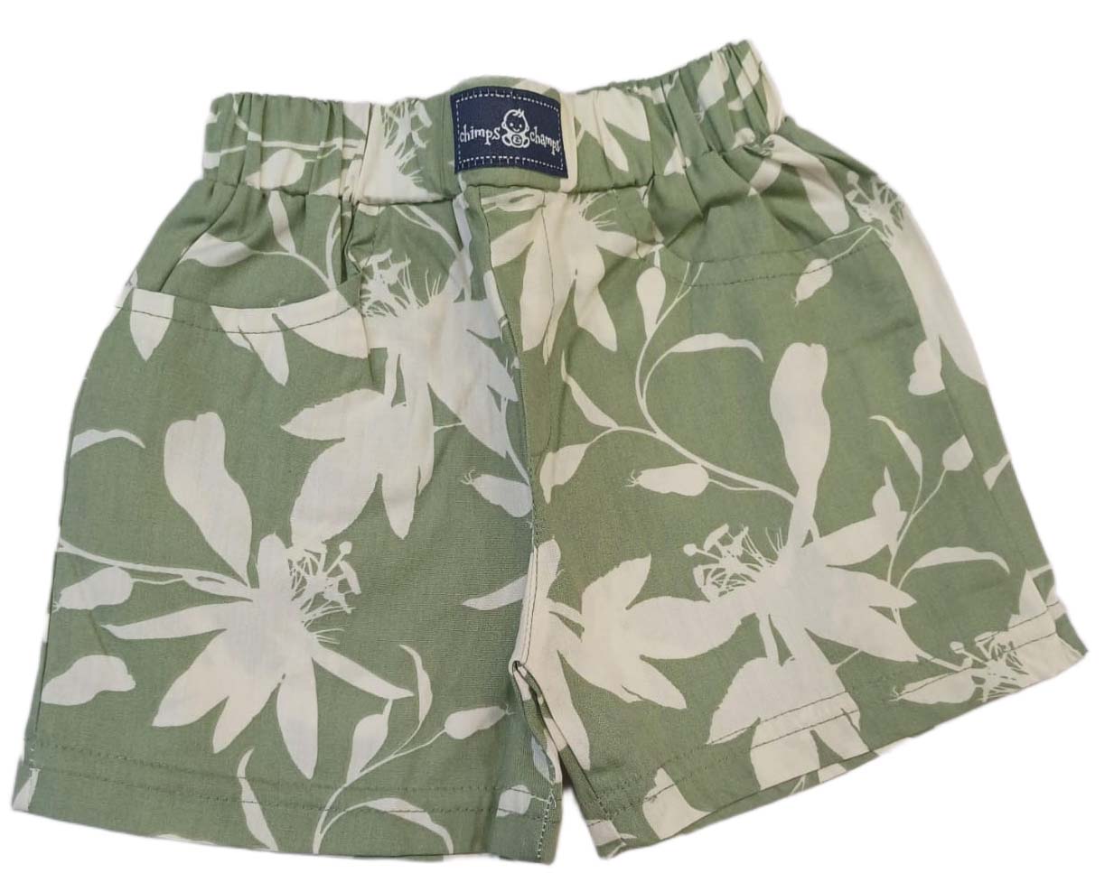 Baby Girl Printed Half Sleeves Top with Short - Green