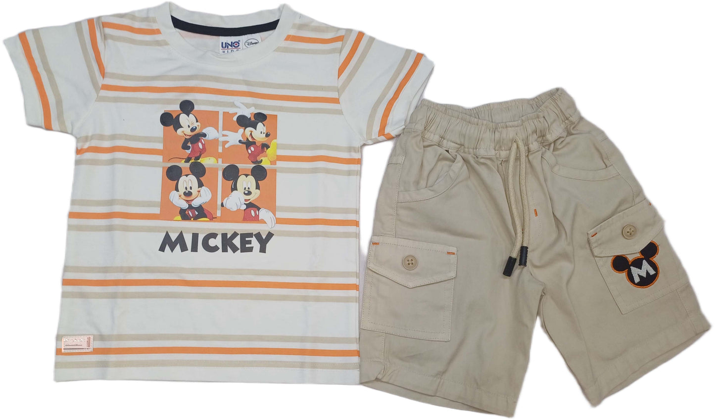 Micky T-Shirt with Pant for Boys - Orange