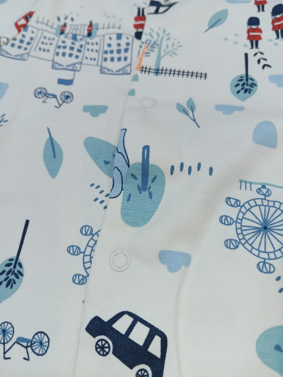 Baby Printed Half Sleeves Romper white