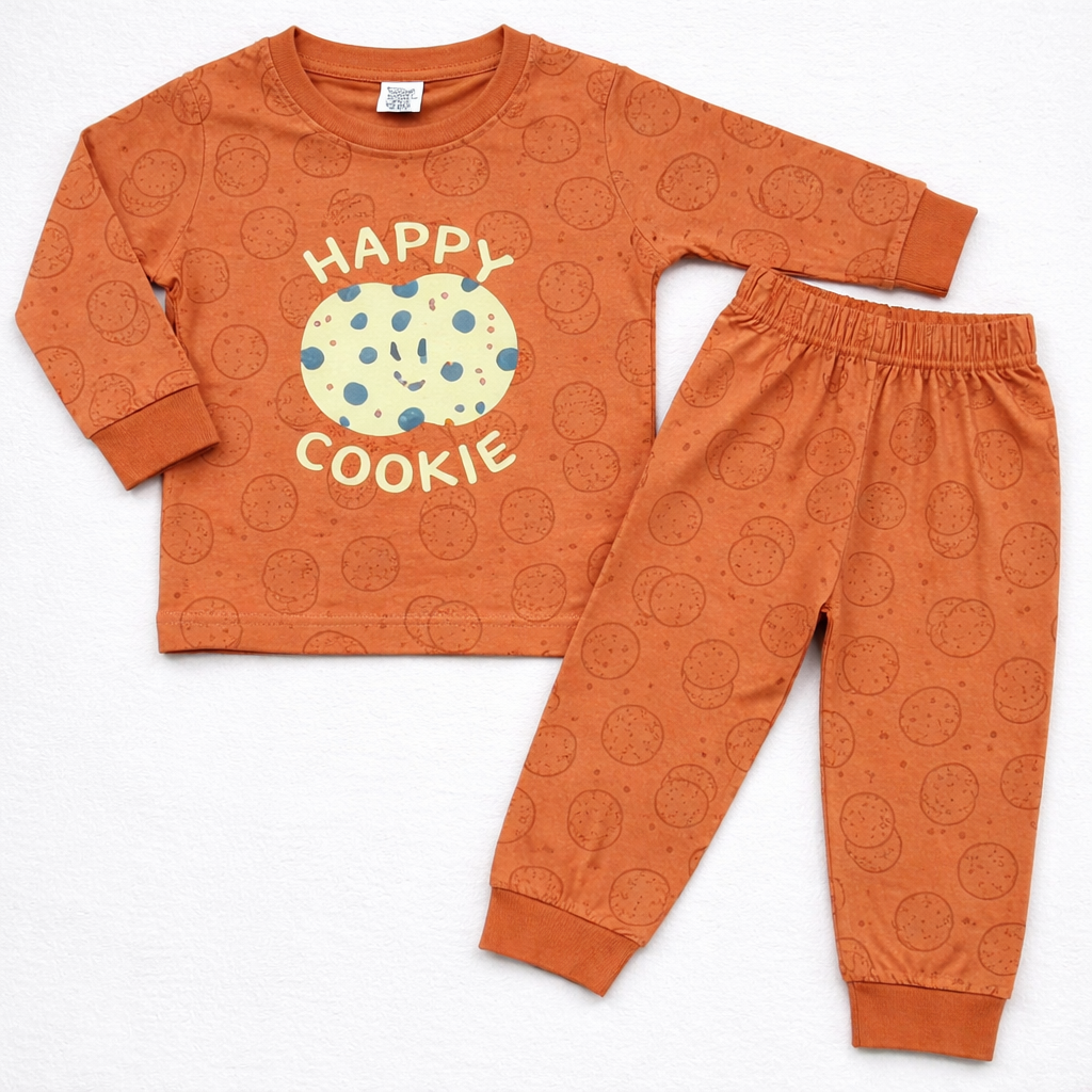 Krunchy Happy Cookie Kids Printed Sweatshirt & Jogger Pants Set - Cutypi