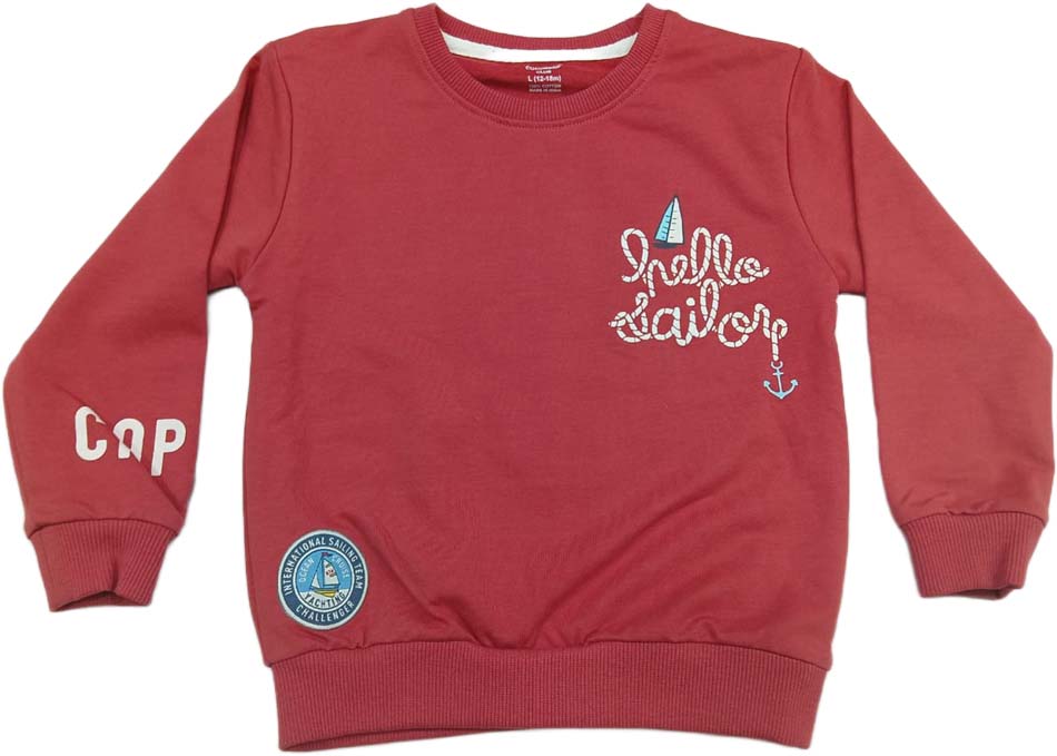 Cucumber Sinker Knit Full Sleeves T-Shirt & Lounge Pant Set - Coral