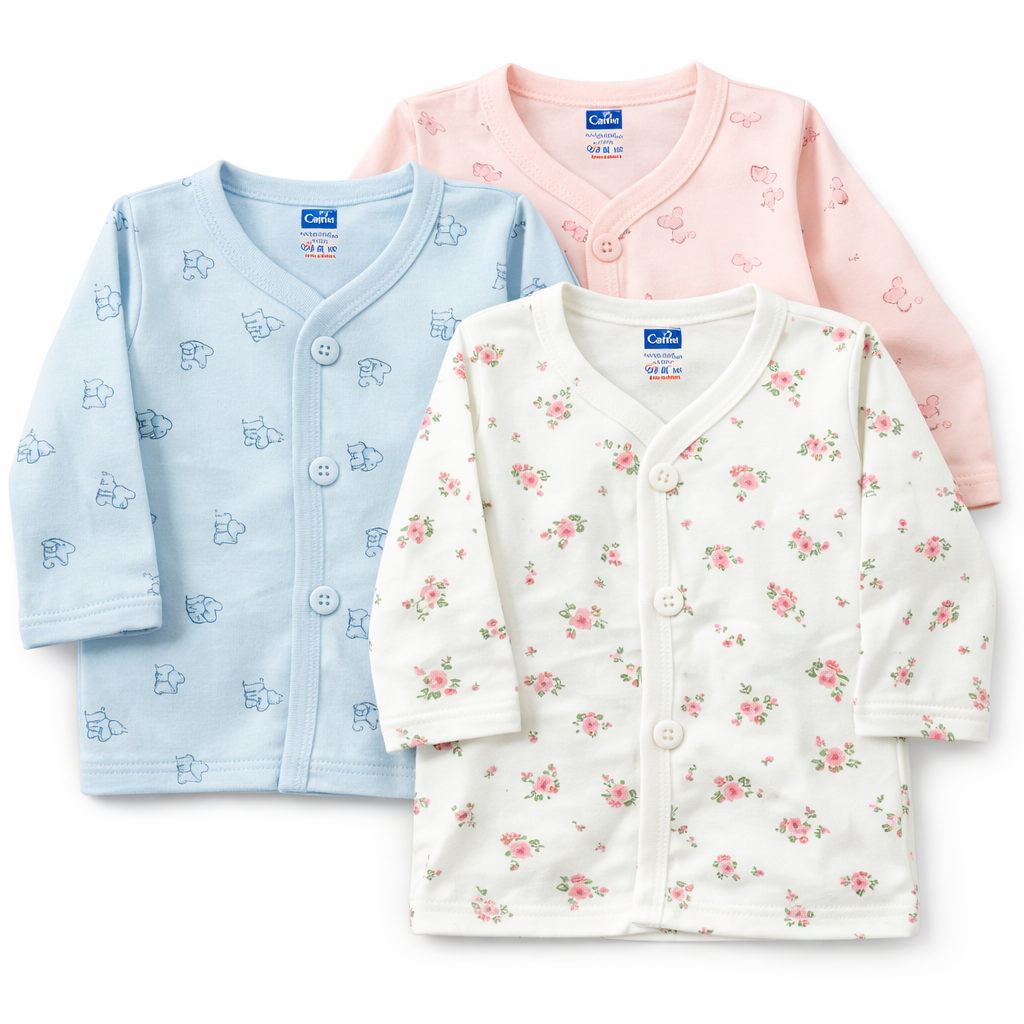 Simply Infant Front Open top in pastel hues - Set of 3 - Cutypi