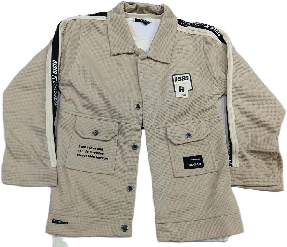 Boys Peach Regular Fit Solid Casual Shirt and T-Shirt with Pant