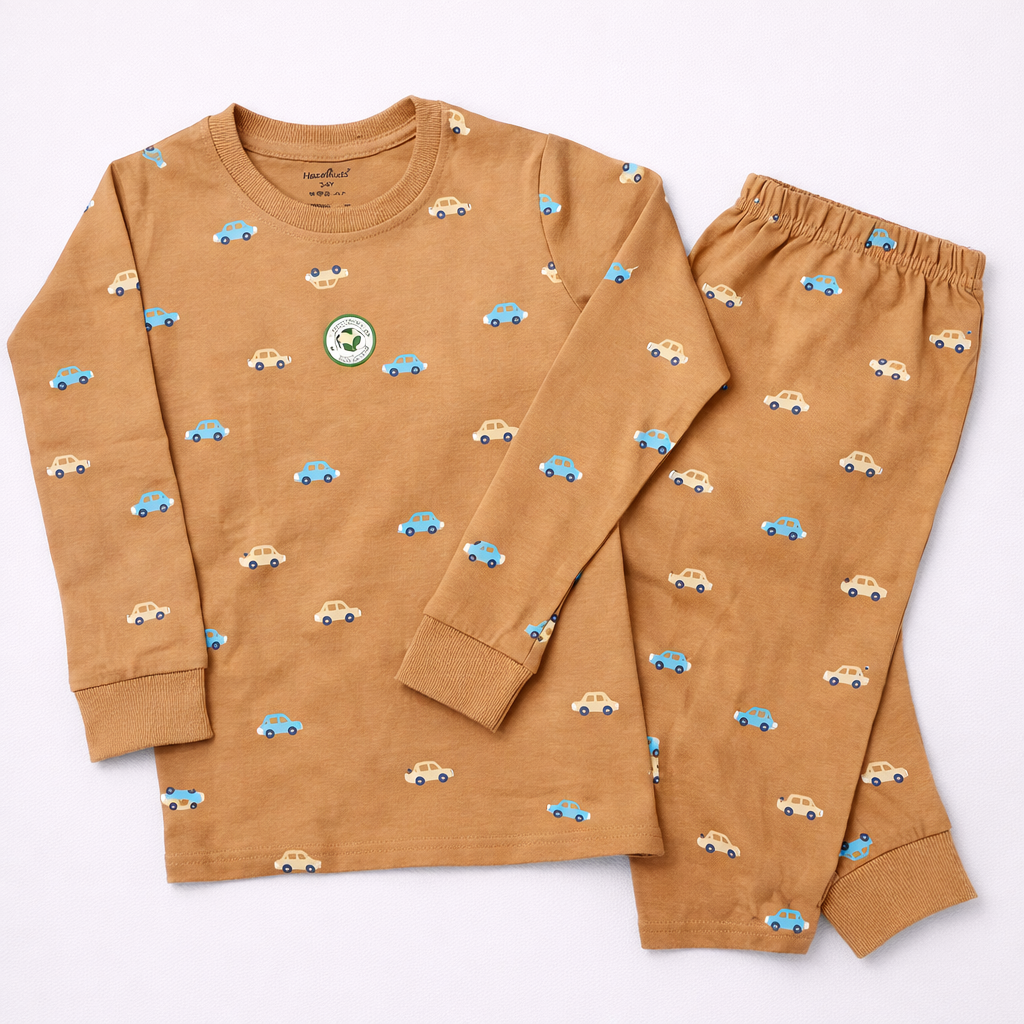 Hazelnut Kids Car Print Sweatshirt & Jogger Set - Cutypi