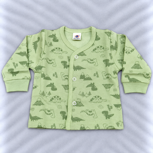 Zero Baby Boys Green Dinosaur Print Fleece Winter Top