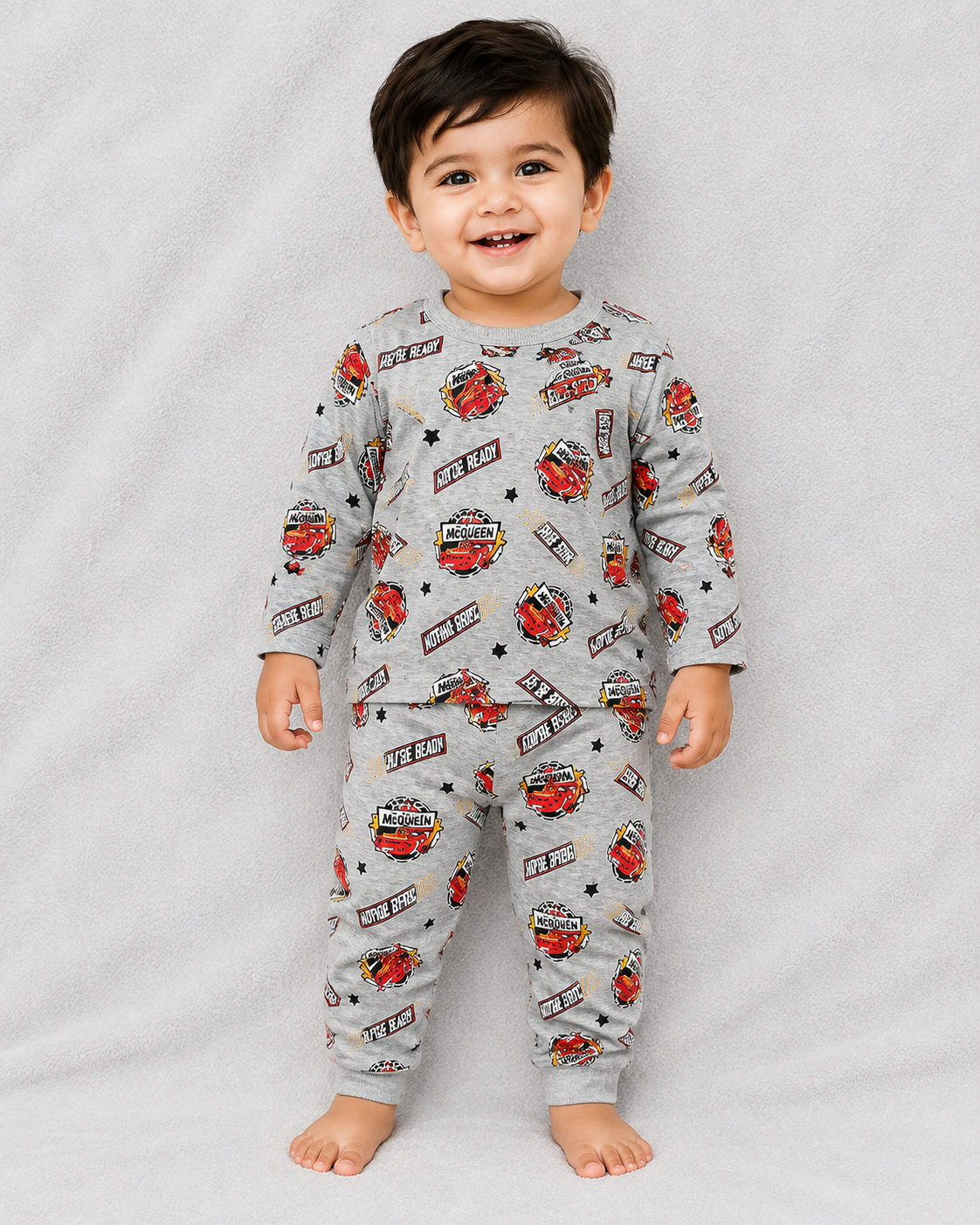 Baby Boys Car Print T-Shirt & Pajama Set | Cutypi