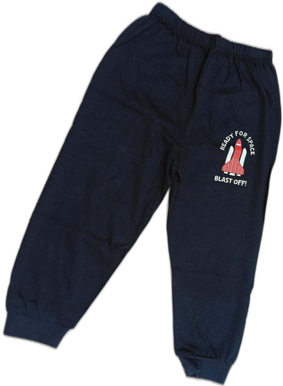 Boys Red & Dark Blue Space Printed Cotton Clothing Set