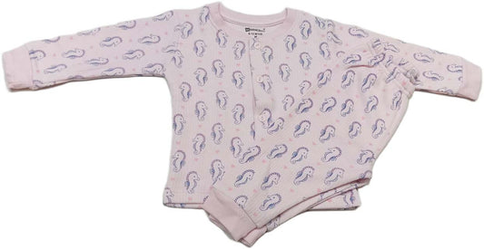 Front Open Full Sleeves Thermal Vest & Pant Set for - Light Pink