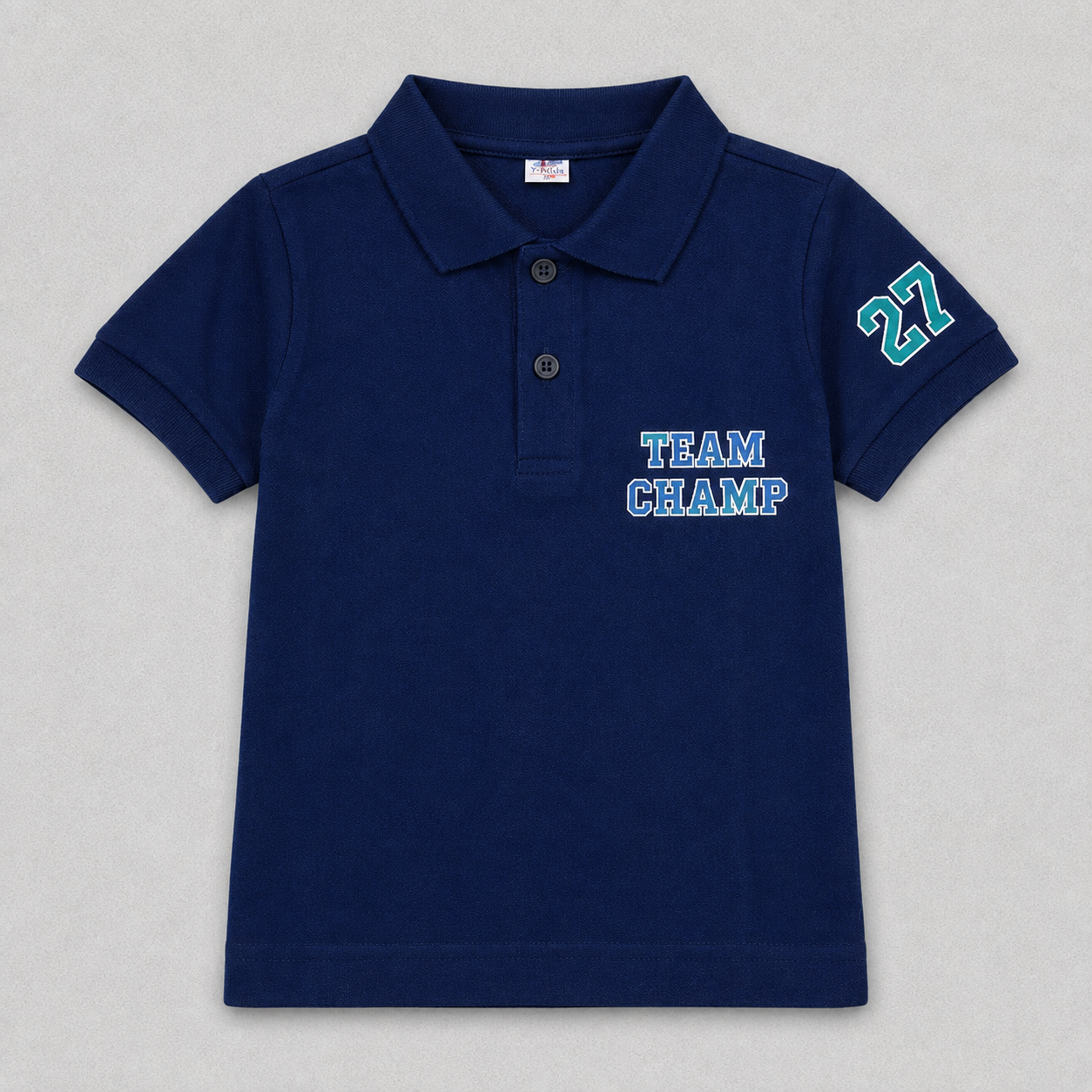 Zero - Kids Navy Blue Polo T-Shirt Team Champ Cotton Collared Casual Wear