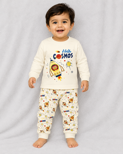Cucumber Boys Cotton Suit Set 18-24 Months | Casual Space Print | Cutypi