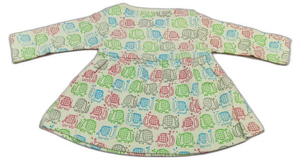 Cucumber Girls Full Sleeves Cotton Knee Length Casual Frock - Green