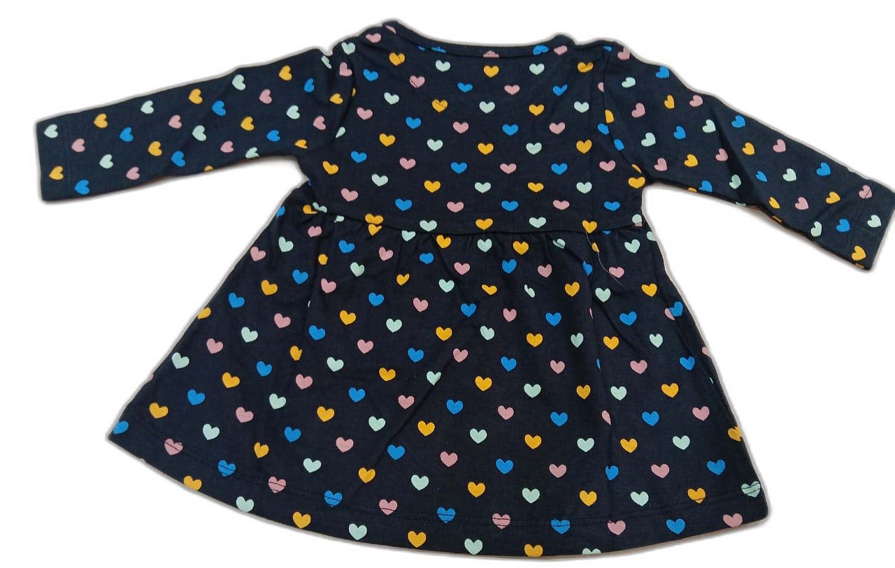 Cucumber Full Sleeves Printed Frock - Black