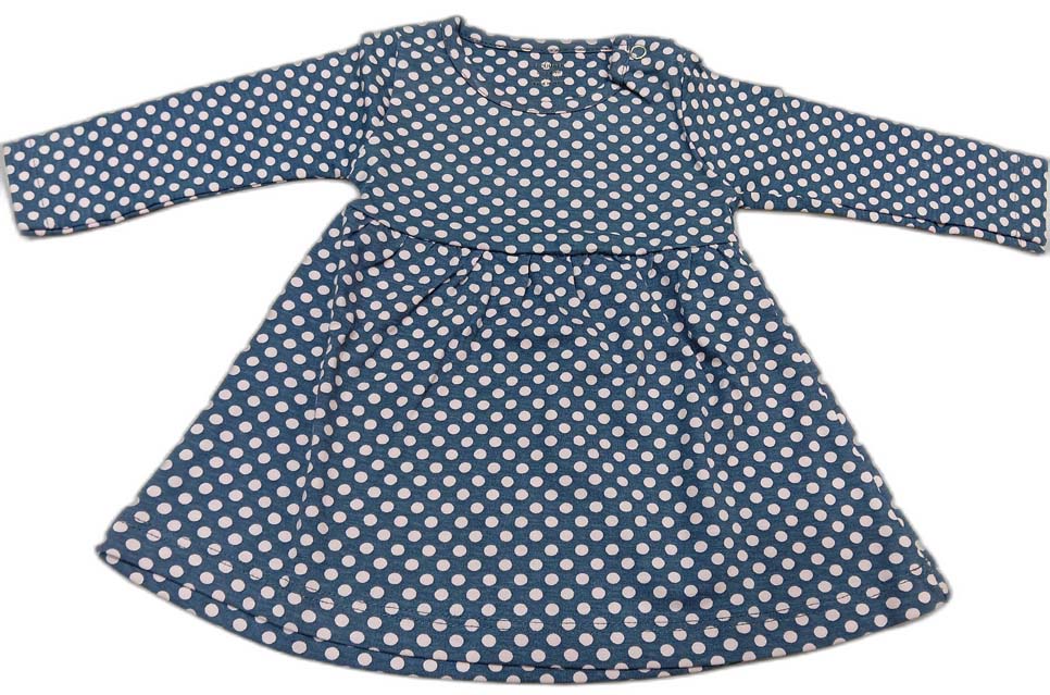 Cucumber Full Sleeves Printed Frock - Pink