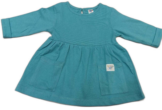 Zero Full Sleeves Frock - Green