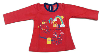 Lovlap Girl Full Sleeves Fun Day Print Suit - Red