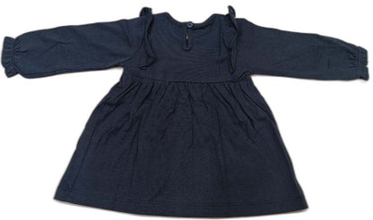 Zero Full Sleeves Frock - Blue