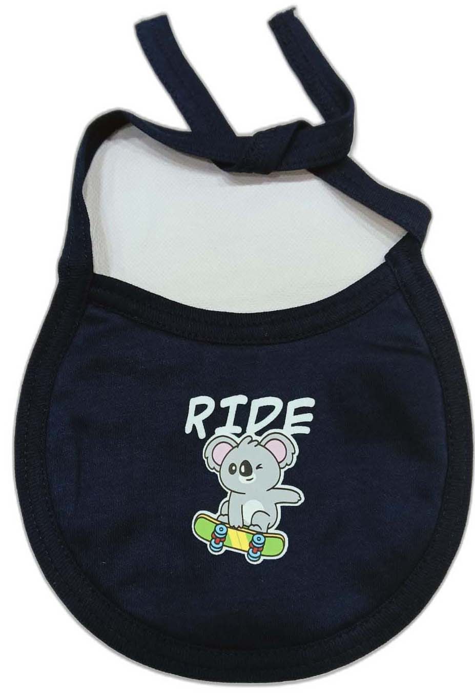 Cucumber New Born Baby Front Open Top with Bib and Nappy - Blue