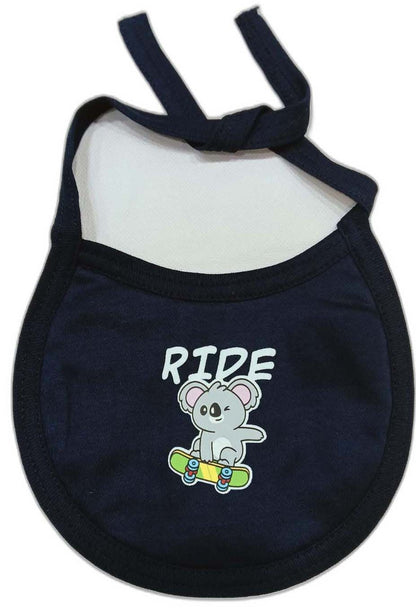 Cucumber New Born Baby Front Open Top with Bib and Nappy - Blue