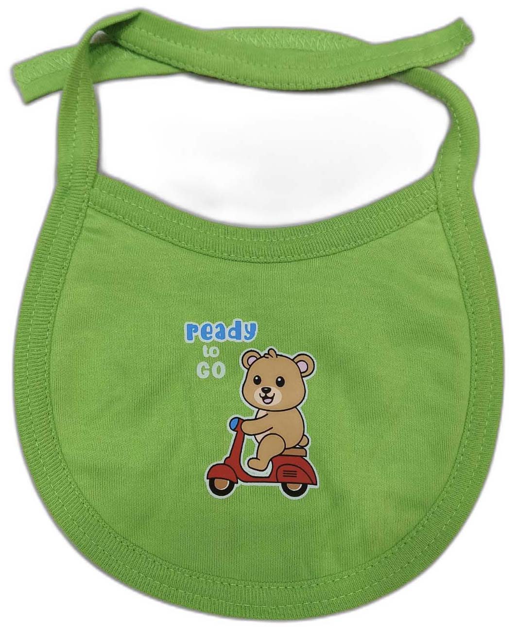 Cucumber New Born Baby Front Open Top with Bib and Nappy - Green