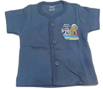 Cucumber New Born Baby Front Open Top - Pack of 3