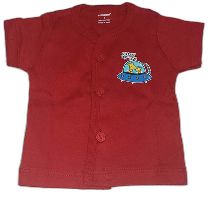 Cucumber New Born Baby Front Open Top - Pack of 3