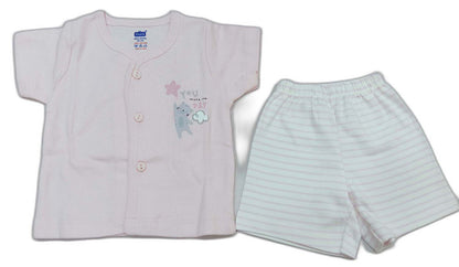 Simply New Born Baby Front Open Suit - Light Pink