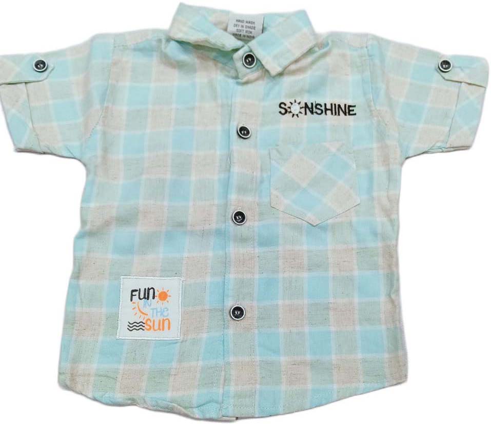 Boys Regular Fit Checked Casual Shirt with Pant