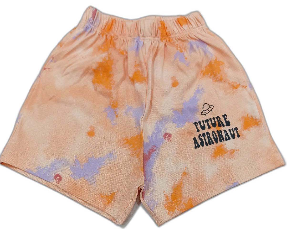 Cucumber Girls Half Sleeves Multicolor Austronaut Printed Suit