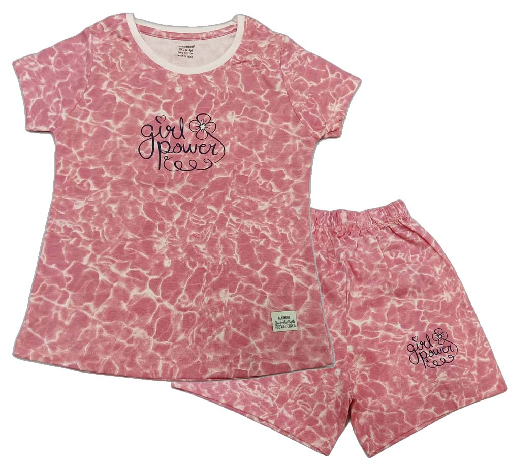 Cucumber Girls Half Sleeves Multicolor Printed Suit