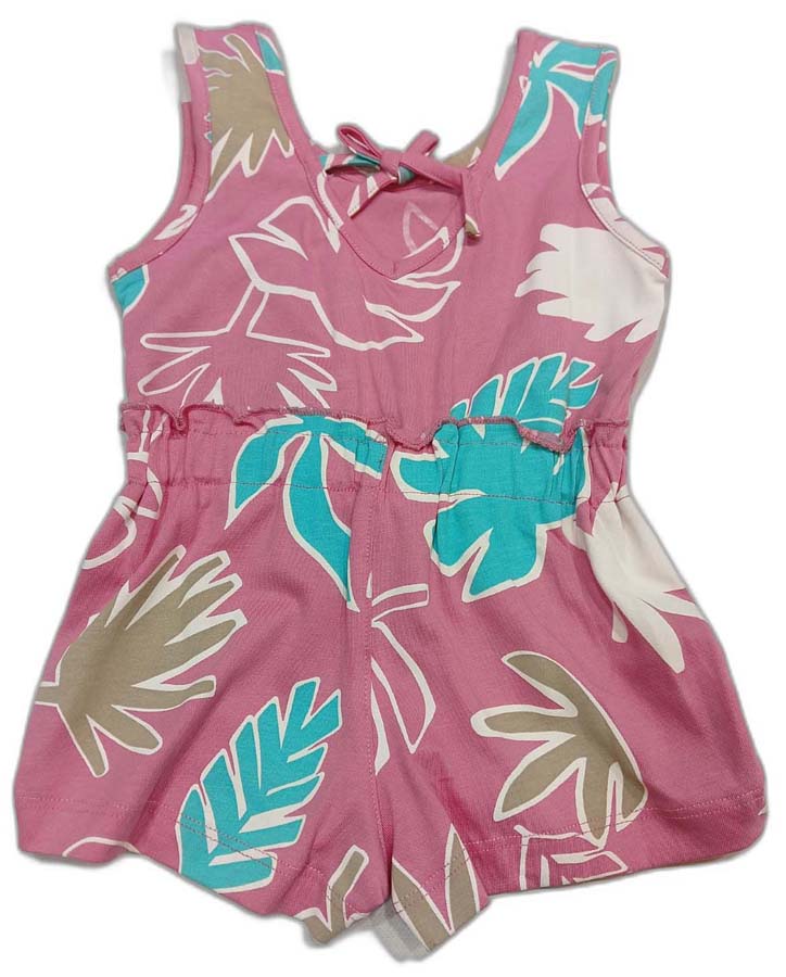 Floral Print Baby Girls Jumpsuit - Pink