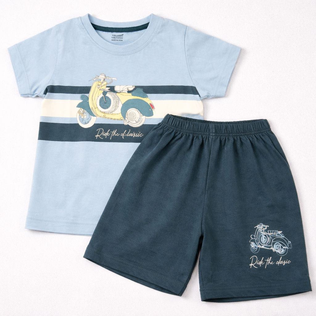 Cucumber Ride the Classic Kids Summer Set – Graphic Tee & Shorts  - Cutypi