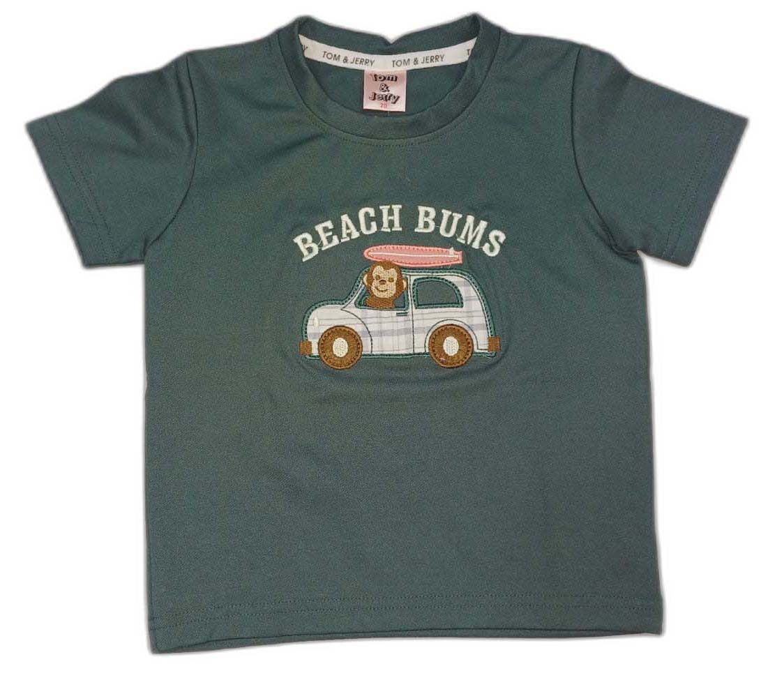 Boys Beach Bums Printed T-Shirt with Checked Pant