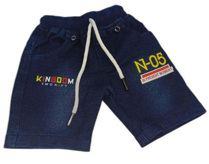 Kids T-Shirt with Suspender-Style Denim Shorts