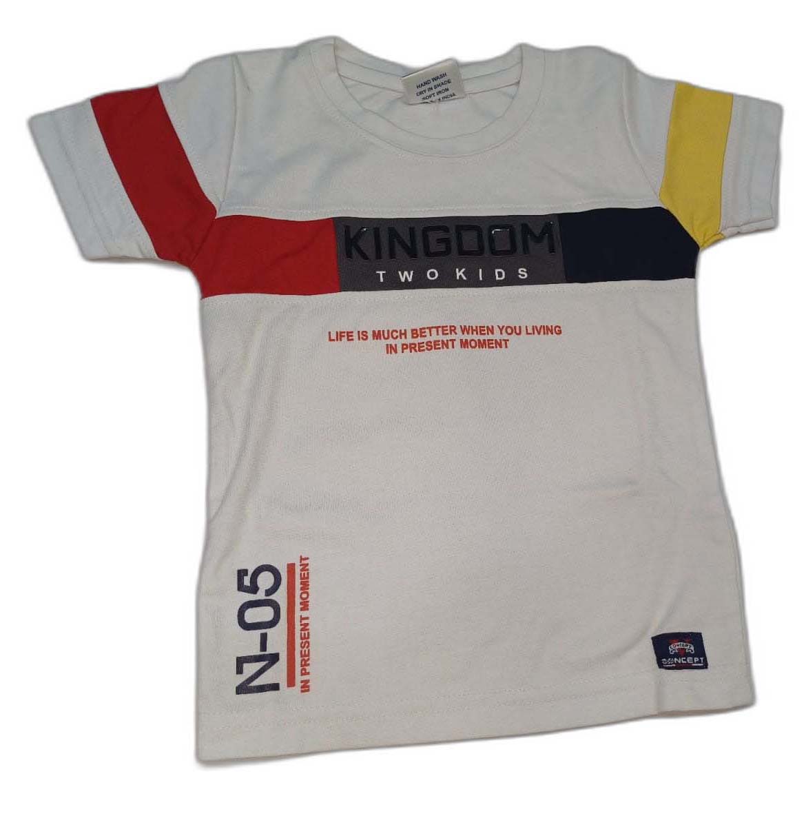 Kids T-Shirt with Suspender-Style Denim Shorts