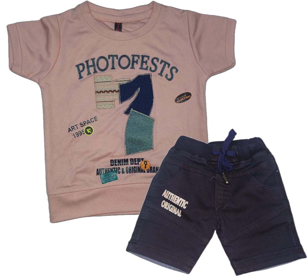 T-Shirt and Denim Shorts Set for Kids
