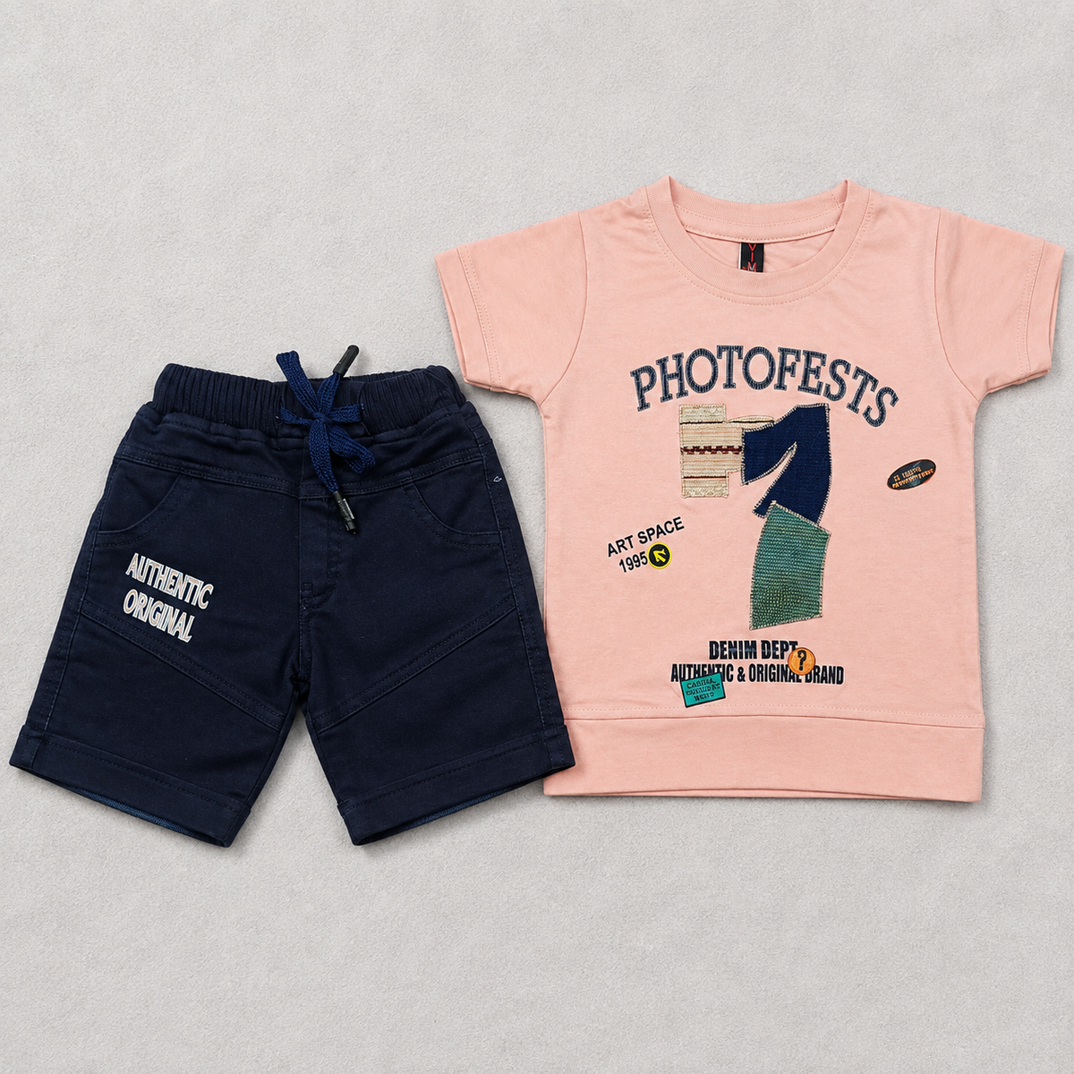 T-Shirt and Denim Shorts Set for Kids