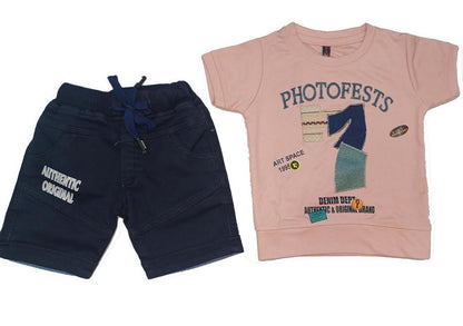 T-Shirt and Denim Shorts Set for Kids