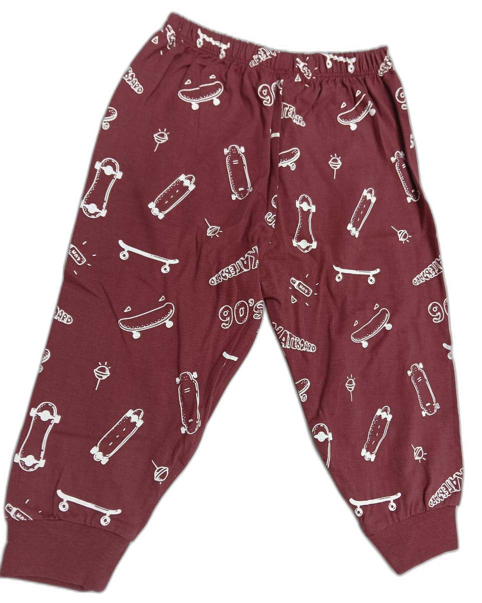 Cucumber Boys Full sleeves Multicolor T-Shirt with Joggers - White