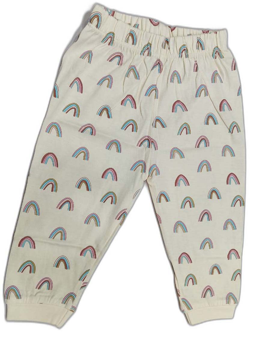 CUCUMBER Girl Sinker Full Sleeves Suit with Adorable Print - Cream