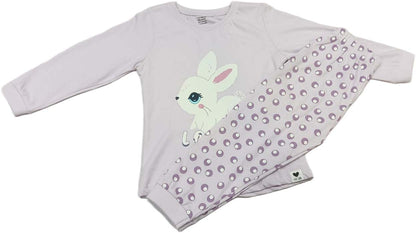 CUCUMBER Girl Sinker Full Sleeves Suit with Adorable Print - Purple